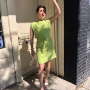 Vintage Jonathan Logan Lime Green Mini Dress